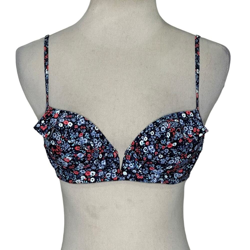 Gilly Hicks swim floral bikini top size 32B